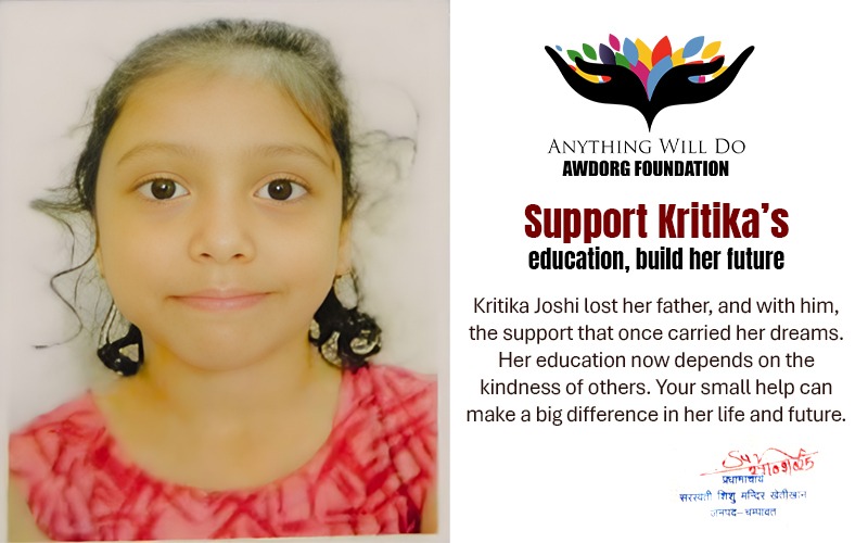 Young Kritika who needs support for a better life
